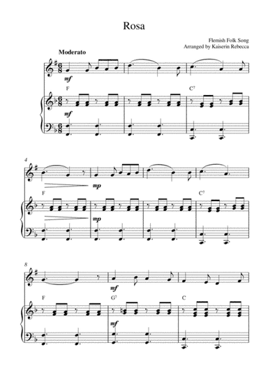 Rosa (Bb trumpet solo and piano accompaniment) (arr. Kaiserin Rebecca)