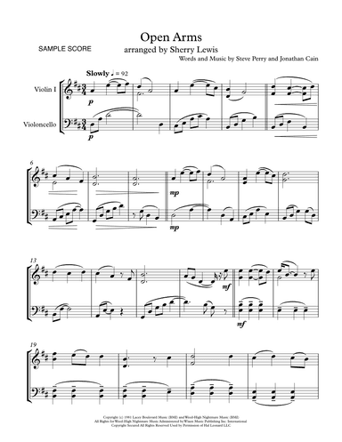 Open Arms (arr. Sherry Lewis)