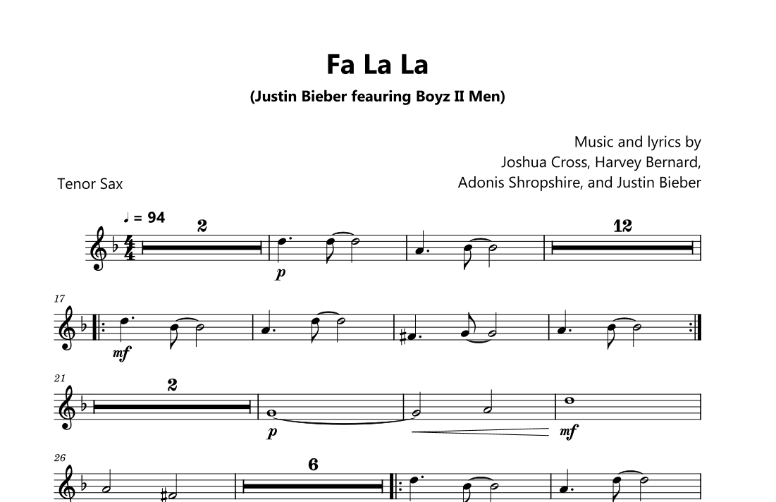 Fa La La (arr. David Lartey)