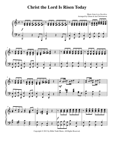 Christ The Lord Is Risen Today (arr. Glenn & Jan Christianson)