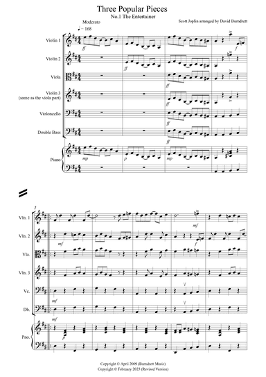 3 Popular Pieces for String Orchestra (arr. David Burndrett)