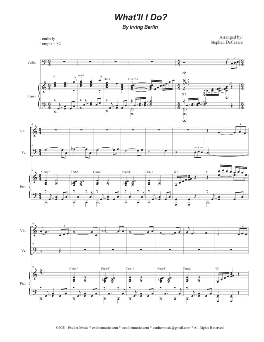 What'll I Do? (Duet for Violin and Cello) (arr. Stephen DeCesare)