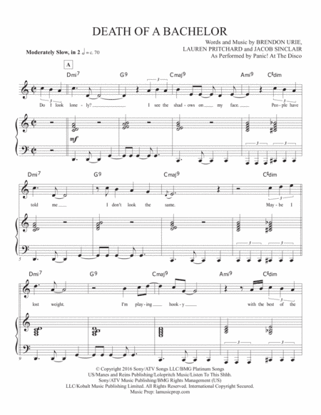 Death Of A Bachelor (arr. Jack Majdecki)