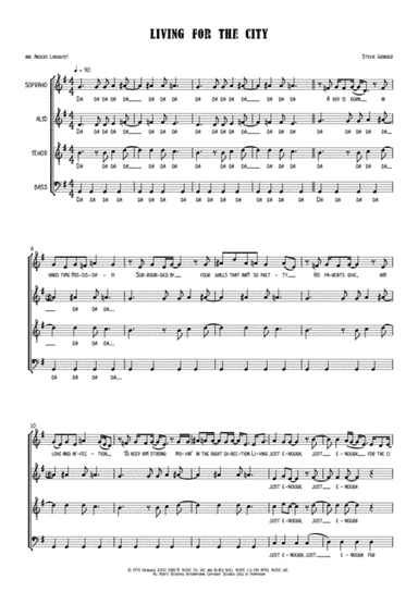 Living For The City (arr. Anders Lindqvist)