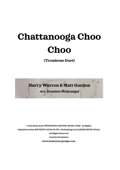 Chattanooga Choo Choo (arr. Dominic McGonigal)