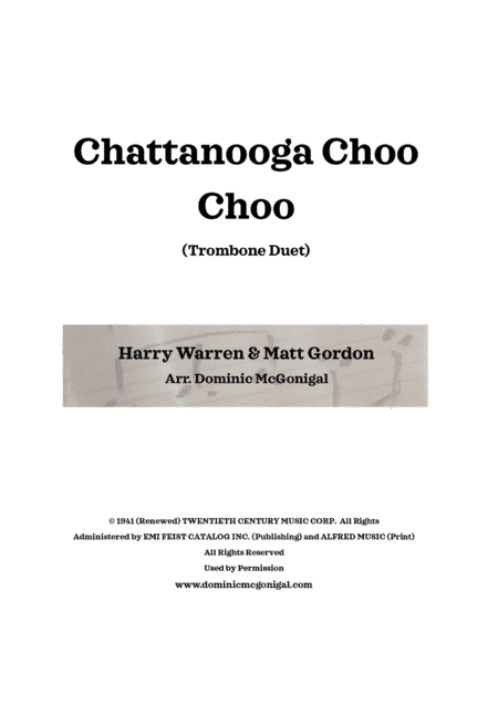 Chattanooga Choo Choo (arr. Dominic McGonigal)