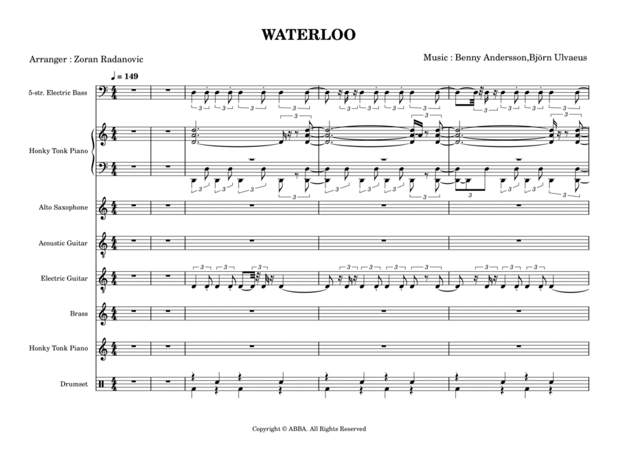 Waterloo (arr. Zoran Radanovic)