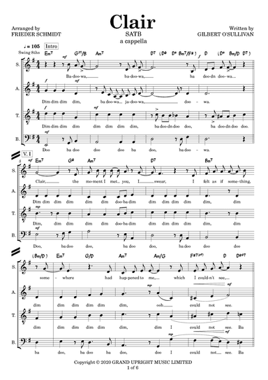 Clair (arr. Frieder Schmidt)