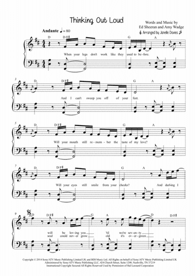 Thinking Out Loud (arr. Janelle Davies)