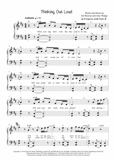 Thinking Out Loud (arr. Janelle Davies)