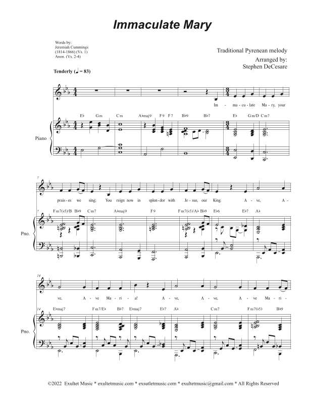 Immaculate Mary (Vocal solo) (arr. Stephen DeCesare)