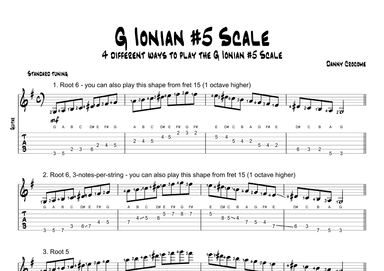 G Ionian #5 Scale (4 Ways to Play)