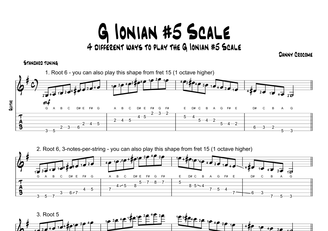 G Ionian #5 Scale (4 Ways to Play)
