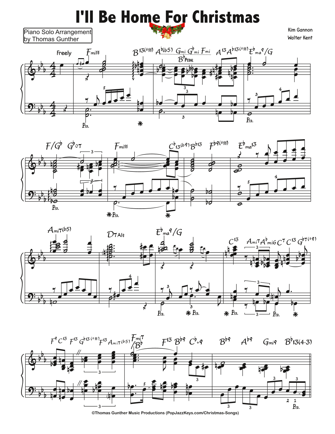 I'll Be Home For Christmas (arr. Thomas Gunther)
