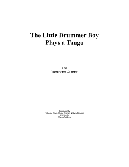 The Little Drummer Boy (arr. Warren Erickson)