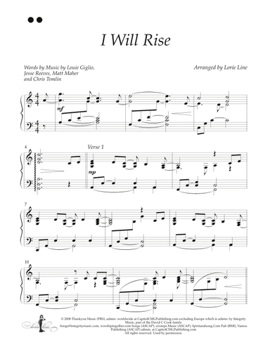 I Will Rise (arr. Lorie Line)