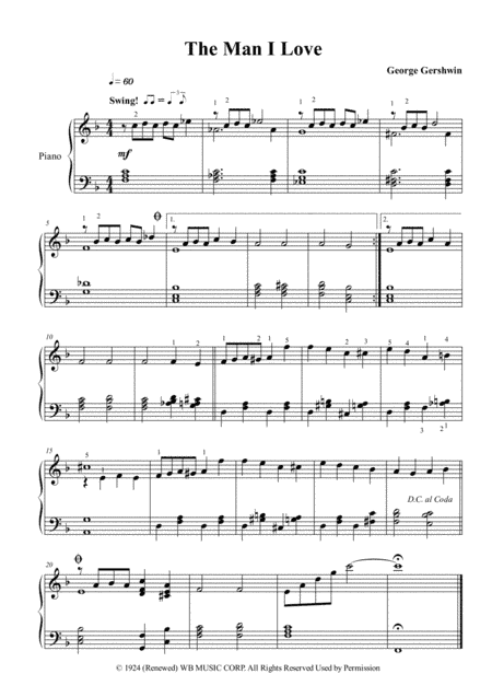 The Man I Love (arr. Thomas Jancso)