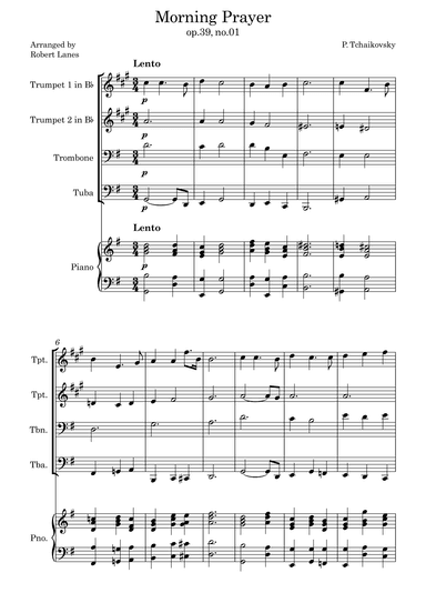 Morning Prayer (arr. Robert Lanes)