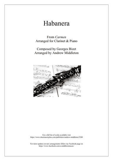 Habanera from Carmen arranged for Clarinet and Piano (arr. Andrew Middleton)