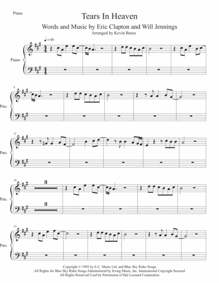 Tears In Heaven (arr. Kevin Busse)