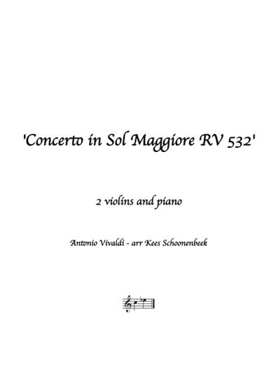Concerto in Sol Maggiore RV 532 (arr. Kees Schoonenbeek)