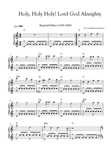 Holy, Holy, Holy! Lord God Almighty! (arr. Rafaella A. Fonseca)