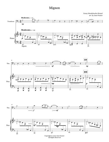 Mignon (arr. Jane Frasier)