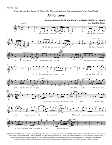 All For Love (arr. David W. Cason)