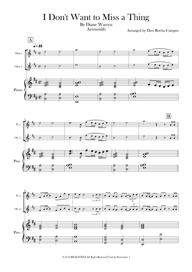 I Don't Want To Miss A Thing (arr. Davi Rocha Campos)