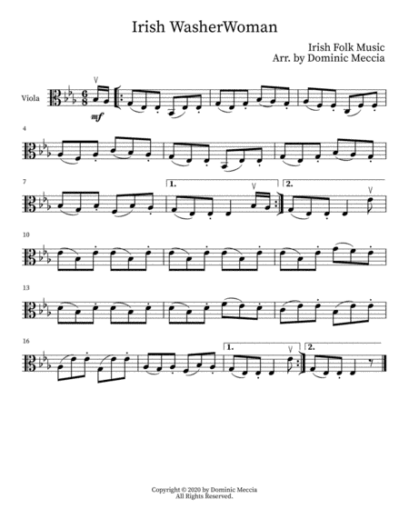 Irish WasherWoman (arr. Dominic Meccia)