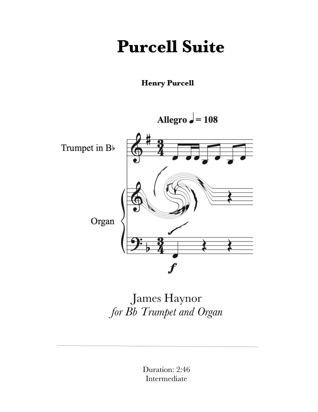 Purcell Suite for Bb Trumpet and Organ (arr. James Haynor)