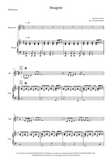 Imagine (arr. Fernando Britto)