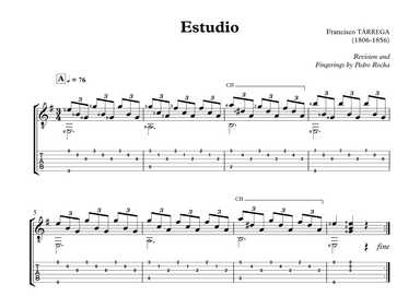 Estudio (Em) (arr. Pedro Rocha)