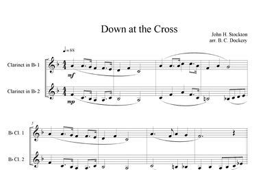 Down at the Cross (Clarinet Duet) (arr. B. C. Dockery)