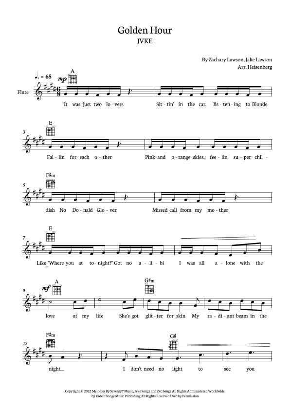 Golden Hour (arr. Heisenberg)