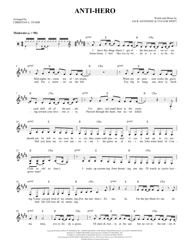 Anti-hero (arr. Christian L. Stahr)