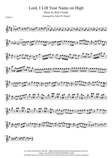 Lord, I Lift Your Name On High (arr. John W. Daniel)