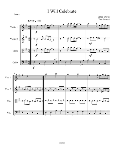 I Will Celebrate (arr. Tom Strauch)