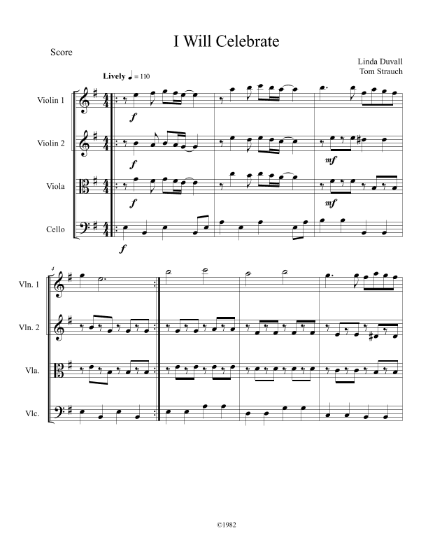 I Will Celebrate (arr. Tom Strauch)