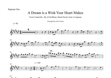 A Dream Is A Wish Your Heart Makes (arr. Alex Souza)