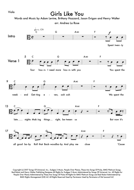 Girls Like You (arr. Andrea La Rose)