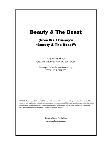 Beauty And The Beast (arr. Stephen Bulat)