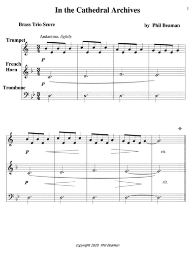 In the Cathedral Archives-brass trio 2
