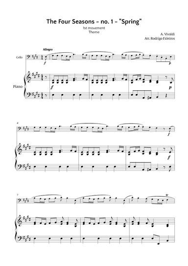 The Four Seasons - Spring (arr. Rodrigo Faleiros)