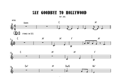 Say Goodbye To Hollywood (arr. Sarah Jane Cion)