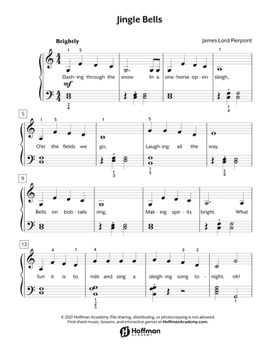Jingle Bells (arr. Joseph Hoffman, Hoffman Academy)