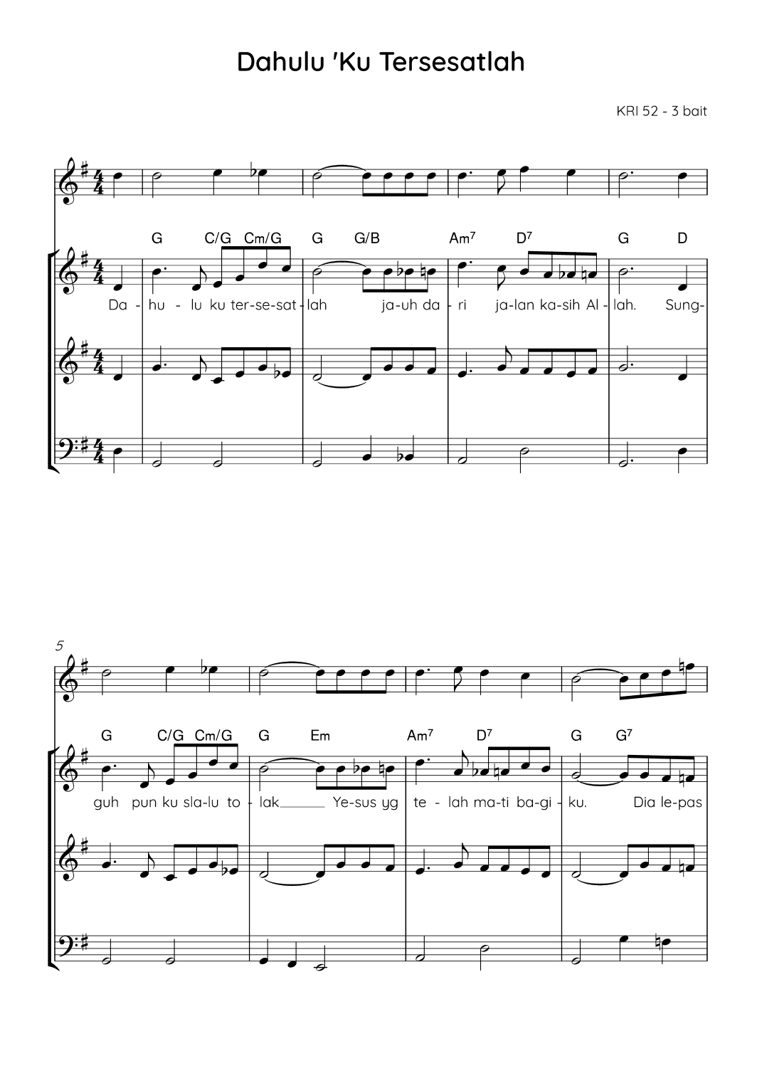 He Ransomed Me - Score Only (arr. Angie Wiranata)