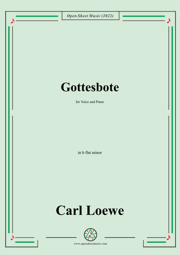 Loewe-Gottesbote,in b flat minor,for Voice and Piano (arr. OSM Press)