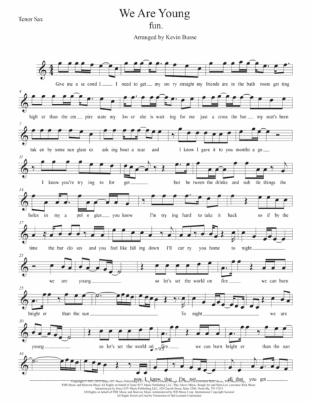 We Are Young (arr. Kevin Busse)