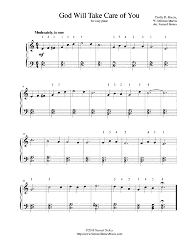 God Will Take Care of You - for easy piano (arr. Samuel Stokes)